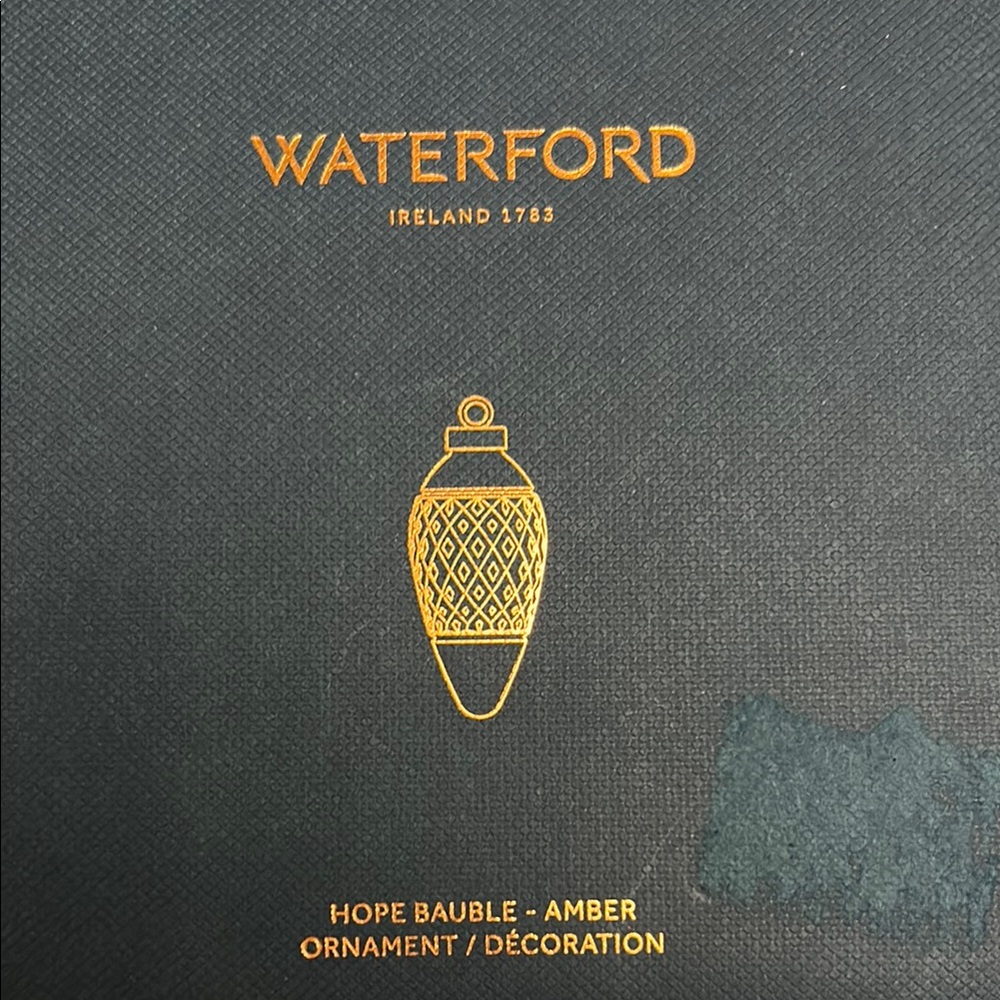 Waterford Amber Hope Bauble Ornament